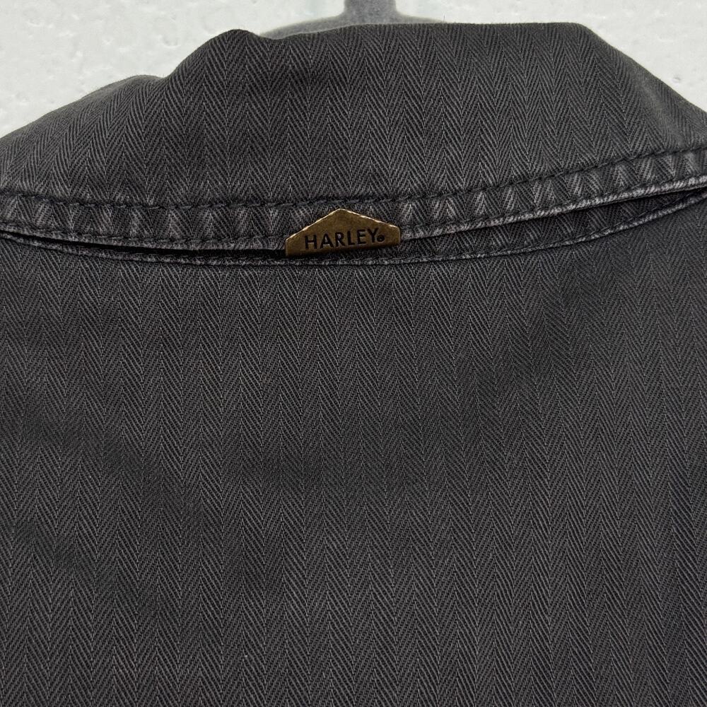 Harley Davidson Shirt Jacket Mens Large Chore Coat Button Up Biker Workwear - Picture 9 of 15